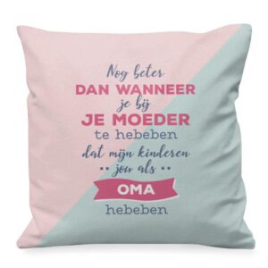 Moederdag Kussen bedrukken Gepersonaliseerde vierkante kussen voor Moederdag