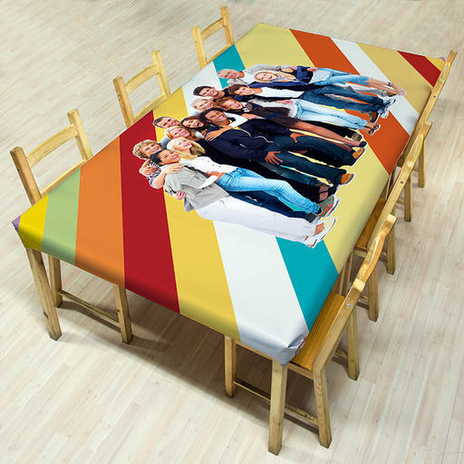 tafelzeil met en bedrukken 110 x 110 cm Pvc - Fotogeschenken.nl